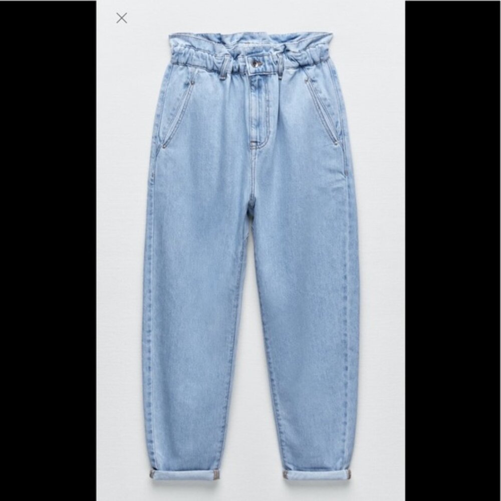 Zara Baggy Paperbag Jeans
